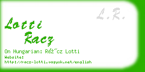 lotti racz business card
